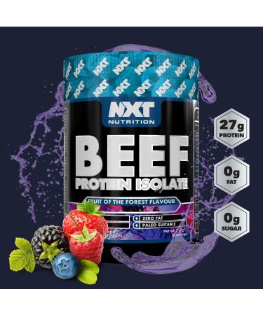 NXT Beef Protein Isolate 540g | High Protein Powder with Natural Amino Acids | Paleo Keto Friendly | Dairy and Gluten Free | Fruits of The Forest Flavor - Buy Online on GoSupps.com