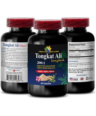 Premium Tongkat Ali Extract for Men - 200:1 Longjack Root Supplement - Organic 120 Capsules (2 Bottles) - Natural Booster - Buy Online on GoSupps.com
