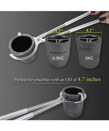 26.8 Stainless Steel Crucible Tongs for 6KG Graphite Crucibles - Heavy Duty Clamp Pliers for Jewelry Casting - Buy Online on GoSupps.com