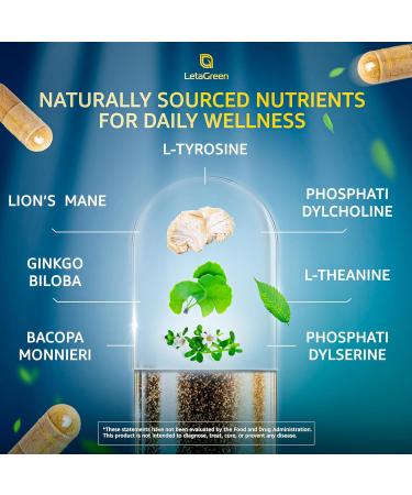 Organic Lions Mane Supplement Capsules - 120 Real Mushrooms Lion's Mane Capsules with Ginkgo Biloba Herb Bacopa Monnieri L Theanine L Tyrosine - Mushroom Complex for Daily Wellness 120 Count (Pack of 1) - Buy Online on GoSupps.com