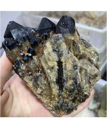 Crystal Cluster Natural Black Crystal Pineapple Cluster Quartz Ore Specimen Decorative Gift ningxiao (Size : 800-900g) - Buy Online on GoSupps.com