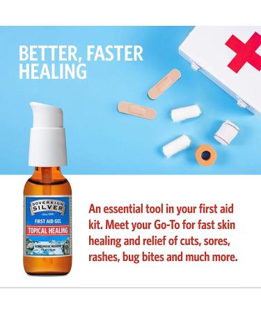 Sovereign Silver First Aid Gel - 1 fl oz (29 ml) | Natural Antimicrobial Solution - Buy Online on GoSupps.com