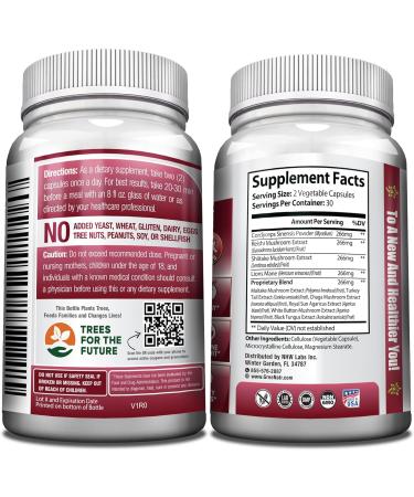10-in-1 Mushroom Supplement for Immune Support & Energy Boost - 60 Capsules - Buy Online on GoSupps.com