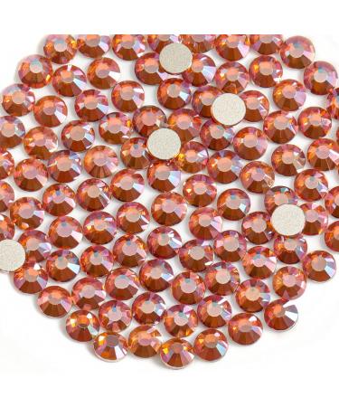 Beadsland 1440 pieces flat back rhinestones nail crystals rhinestones for nails amber ss6 (1.9-2.0mm) amber ss6/1440pcs