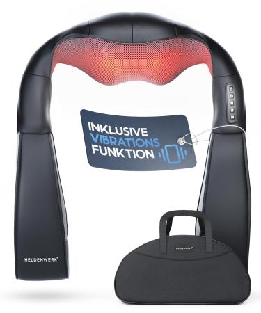 Heroic Massage device shoulder neck massage device with warmth Shiatsu massager with 4D massage of deep fabric massage for neck back shoulder legs feet black and gray