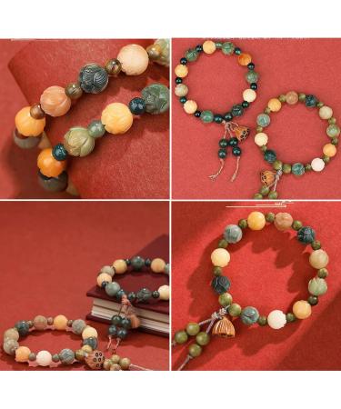 Oralgo Lotuses Bodhi Hand Chain | Unique Flower Pen Jewelry for Happiness & Wealth | Adjustable Ethnic Agate Style Bracelet - Buy Online on GoSupps.com