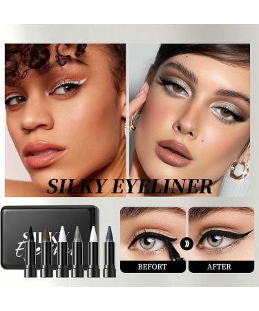 6 Crayons Pour Les Yeux Et Ombres Paupi res Crayon Pour Les Yeux Smokey Ombre Paupi res Mate Eye-Liner Fin Longue Tenue Et Waterproof Maquillage Halloween - Buy Online on GoSupps.com