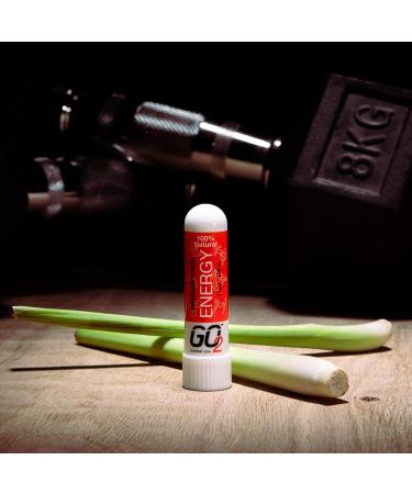GO2 Inhaler Energy Stick - 100% Natural Essential Oils for On-The-Go Use (1ml Tube) - Buy Online on GoSupps.com