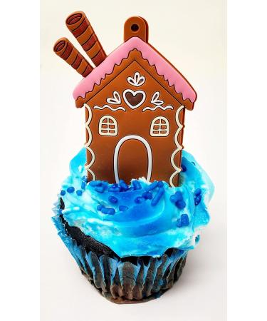 Gingerbread House Winter Wonderland Christmas Holiday Themed Cake Cupcake Topper Set - Buy Online on GoSupps.com