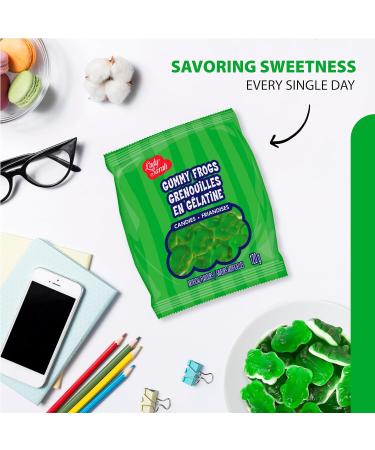 Lady Sarah Sour Gummy Frogs Assorted Flavours - 240 Grams (Pack of 2 x 120G Bags) | Canada's Favorite Bulk Sour Candy for Snacks & Gifts | Halloween Candy Bulk Gummy Candy Tasty Treats - Buy Online on GoSupps.com