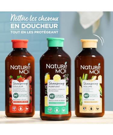 Natur Moi - Sulfate-Free Volume Shampoo - Care for Fine and Flat Hair - Strength and Volume - Organic Bamboo and Ginseng - 95% Natural Origin - 250 ml - Made in France - Buy Online on GoSupps.com