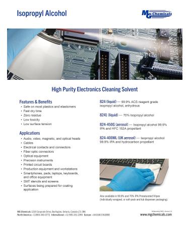 Buy MG Chemicals 824 Isopropyl Alcohol Cleaner - 99.9% Purity 4.25 Fl Oz - Pack of 2 | International Shipping Available - Buy Online on GoSupps.com