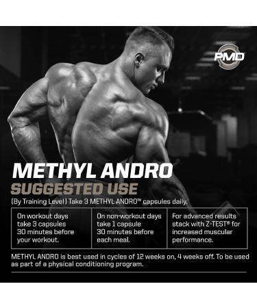 PMD Sports Methyl Andro with DHEA - Boost Testosterone for Lean Muscle & Strength | 90 Vegetarian Capsules - Dietary Supplement for Weightlifting & Workout Performance - Buy Online on GoSupps.com