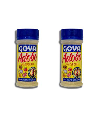 VALUE 2-Pack 16oz Total - Seasoning Adobo WITHOUT Pepper Bundle - Includes 2 8 Ounce Containes of Adobo WITHOUT Pepper Goya, Blue Cap - Comes in a Despensa Colombiana Bag - Great Bundle to Compliment Your Dishes!