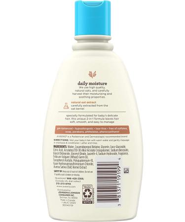 Aveeno Baby Daily Moisture 2-in-1 Shampoo & Conditioner 12 fl oz - Gentle Hair Care for Infants - Buy Online on GoSupps.com