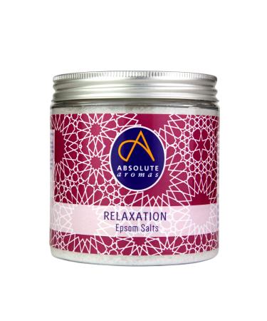 Absolute aromas relaxation epsom salt for relaxation - magnesium sulfate with 100% pure essential oils - chamomile lavender and mandarin oils (575g)