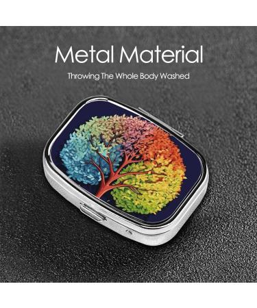 Four Season Tree Small Pill Case - Cute Travel Pill Organizer & Purse Pill Box - Ideal for Pocket & Gifts - Buy Online on GoSupps.com