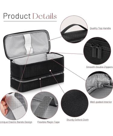Double-Layer Carrying Case for Shark Flexstyle Portable Storage Case for Shark Flexstyle/Dyson Airwrap Styler and Attachments Travel Case Organizer Bag for Hair Dryer Black Double-Layer - Buy Online on GoSupps.com