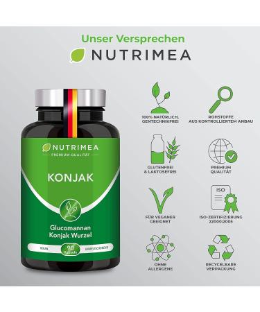 Glucomannan from Konjac Root | 95% High Dose Natural Fiber | 90 Vegan Capsules - nutrimea  - Buy Online on GoSupps.com