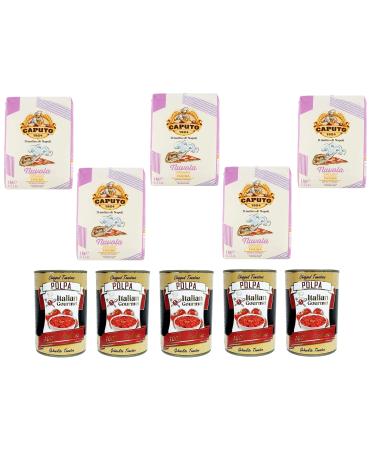 Flour Molino Caputo Nuvola Pizza Napoli P te pizza pour p te l g re 5 x 1 kg et Italian Gourmet Tomato pulp P te de tomates finely hach e 5 x 400 g