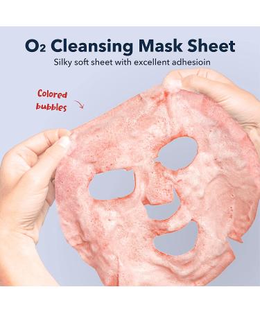 PURDERM Deep Purifying Pink O2 Bubble Mask 0.88oz x 5ea - Korean Beauty Cleanser with Peach Extract and Charcoal for Nourishing and Sebum Control - 5 Count - Buy Online on GoSupps.com