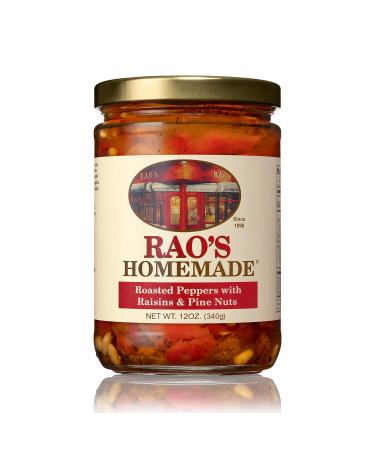 Rao's Homemade Roasted Peppers with Golden Raisins & Pine Nuts, Jar, 12 oz