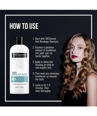 TRESemme Anti Breakage Shampoo & Conditioner Set - 28 Fl Oz, Promotes Healthy Hair Growth, Reduces Dry Hair Breakage Up to 80% - With Vitamin E, B12, and Gelatin - Buy Online on GoSupps.com