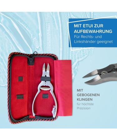 SMI 16 cm Nail Tongs & Double Translation Footnail Pliers - Stainless Steel Toenail Clippers for Ingrown Toenails with Case | International Shipping Available - Buy Online on GoSupps.com