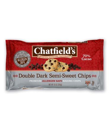 Chatfields Allergen Friendly Double Dark Semi-Sweet Chocolate Chips 10 oz Double Dark 10 Ounce (Pack of 1)