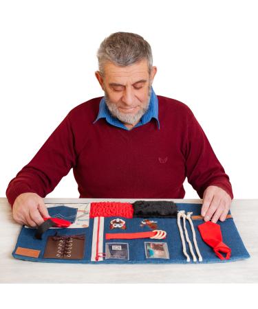 Fidget Blanket for Dementia | Calming & Comforting Dementia Activities for Seniors | Dementia Products for Elderly | Sensory Blanket | Helps with Alzheimers, Dementia, Aspergers, Autism, Anxiety