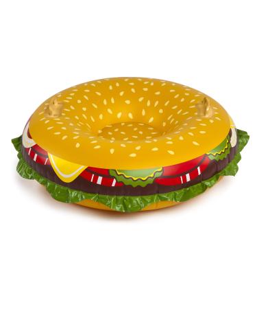 BigMouth Inc. Snow Tube, Inflatable Sleds for Kids and Adults, Heavy Duty PVC Giant Cheeseburger