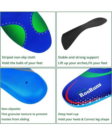 Orthotic Arch Support Insoles for Plantar Fasciitis - Men & Women - PU Shock Absorption - High Arch Inserts for Heel & Arch Pain Relief - Size S (Men 6-7.5 | Women 7-8) - Buy Online on GoSupps.com