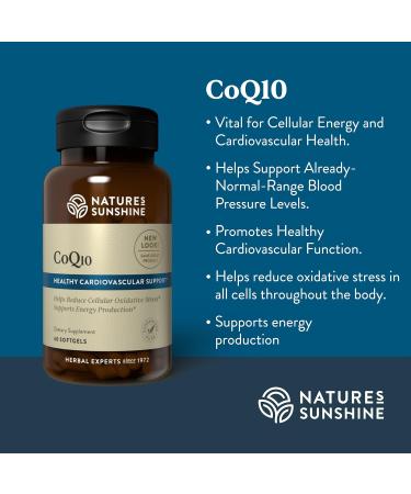 Nature's Sunshine CoQ10 - 60 Softgel Capsules for Heart Health | Premium Quality Supplements for Energy & Wellness - Ship Internationally - Buy Online on GoSupps.com