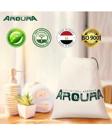 Aroura Egyptian Natural Loofah Pads - Pack of 3 Flexible Fiber Sponges for Glowing Skin - Buy Online on GoSupps.com