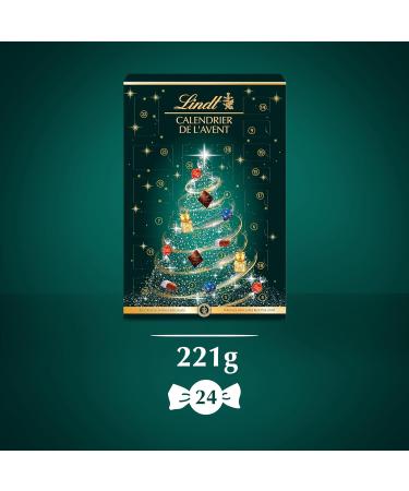 Lindt - Calendrier de l'Avent - Assortiment de Chocolats au Lait Noirs et Blancs - Id al pour No l 221g Assortiment 221g - Buy Online on GoSupps.com