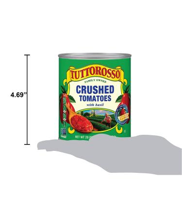 Tuttorosso Crushed Tomatoes with Basil 15oz Cans 6-Pack - Gluten Free & Vegetarian Recipe - Buy Online on GoSupps.com