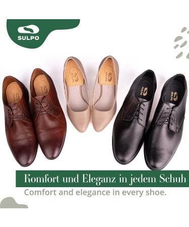 Sulpo Heel Spur Pillows - 2 Pairs of Leather & Latex Foam Inserts for Pain Relief | Achilles Tendon Insoles for Men & Women (Size 42-46) - Black - Buy Online on GoSupps.com