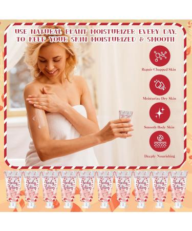 Sacubee 24 Set Christmas Candy Peppermint Cane Lip Balm and Body Lotion Bulk Christmas Hand Cream for Women Peppermint Lip Balm for Women Men Travel Size Body Lotion Gift - Buy Online on GoSupps.com