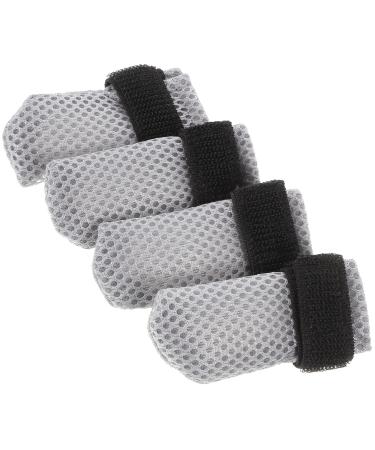 POPETPOP Breathable Cat Shoes Cat Boots 4Pcs shoes for cats cat nails caps cat claw covers Paw Covers Protectors Cat Paw Covers 10X9X0.5CM Grey