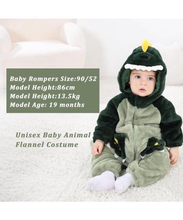Doladola Dalmatians Baby Romper | Toddler's Jumpsuit | Newborn Outfit | Green Dino Print | Ages 2-3.5 Years - Buy Online on GoSupps.com