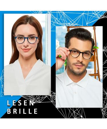 COJWIS 5 Pack Reading Glasses with Blue Light Filter | Anti-Tiredness UV Protection for Men & Women | Spring Frame 1.25X Magnification - Buy Online on GoSupps.com