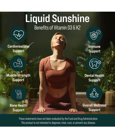 Natural Force Pure Vitamin D Liquid D3 & K2 with Coconut MCT 1 000 IU Immunity & Nutrient Absorption Booster- Vegan - Orange Cream 16 fl oz - Buy Online on GoSupps.com