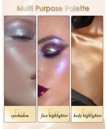  LYSdefeu Glitter Eyeshadow Palette Purple Cream Eyeshadow & Highlighter Waterproof and Durable Fine Texture Metallic Shimmering Eye Makeup Makeup for Women and - Buy Online on GoSupps.com
