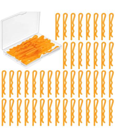 48 Pieces Metal Free Bobby Pins Plastic Bobby Pins Grip Hair Pins Sturdy Wave Hair Pins with Box for Women Girls  Brown