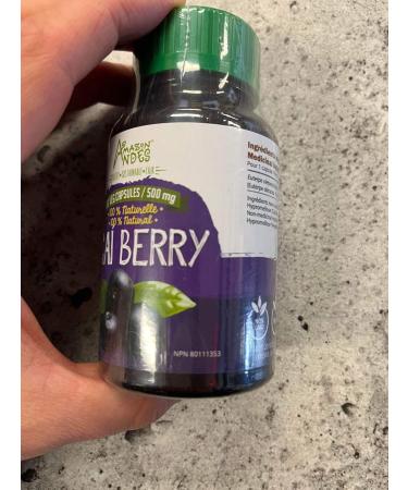 Amazon Andes Acai Berry Capsules - Antioxidant Rich Immune Support Gluten Free Non-GMO Vegan - 100 Veg Pills (500mg - Buy Online on GoSupps.com