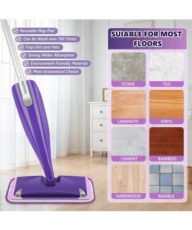 Microfiber Reusable Mop Pads for Swiffer Wet Jet - 4 Pack Purple - Buy Online on GoSupps.com