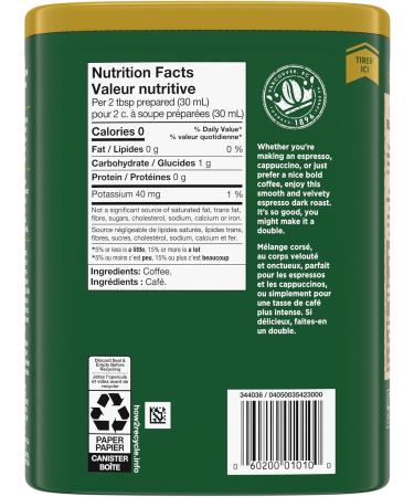 Nabob Dark Roast Espresso Ground Coffee 340g Canister - Buy Online on GoSupps.com