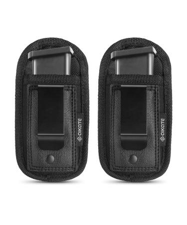 2 Pack Universal Magazine IWB Pouch Concealed Carry 9mm .40 .45 .380 .357, Mag Holster For S&W M&P Sig Sauer Ruger Glock, Fits Any 7 10 15 Round Clips All Pistols, Handgun Ammo Gun Ammunition Holsters
