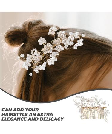Angoily Piece Hair Comb Pearl Bride Metal Crystal - Buy Online on GoSupps.com