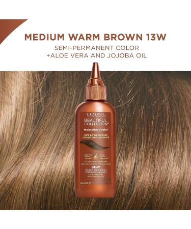 Clairol Professional Beautiful Collection 13W Medium Warm Brown Semi-Permanent Hair Color - Zero Damage for All Hair Types - Buy Online on GoSupps.com